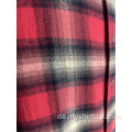 Rød enkelt lomme plaid shirt